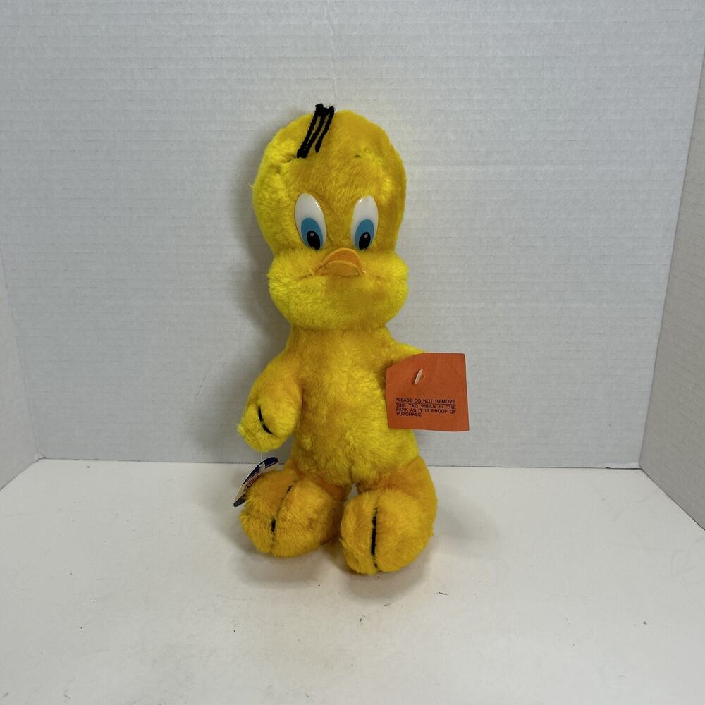 Tweety Bird Looney Tunes Plush Vintage 1977 Rare 11” Six Flags Warner Bros NWT .